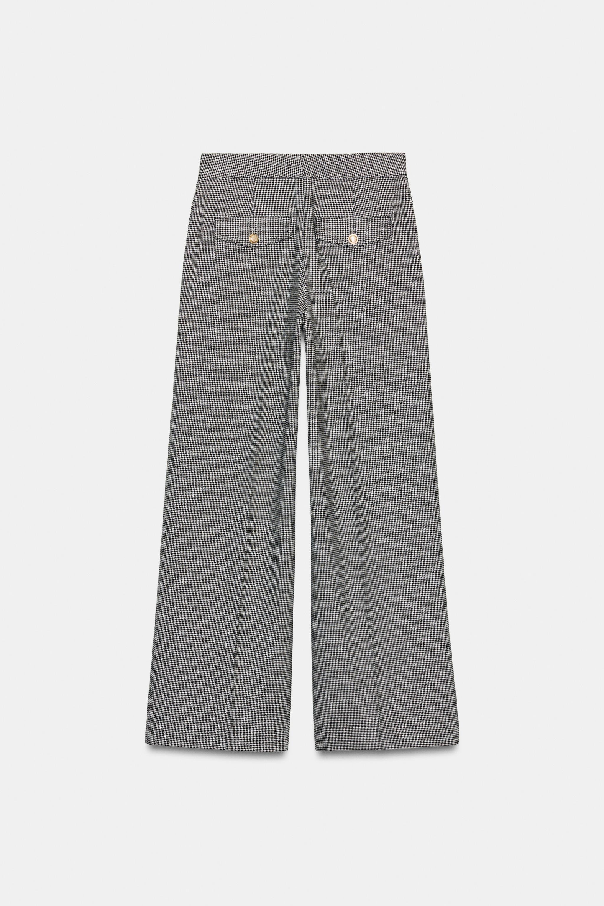 PANTALON LARGE PIED-DE-POULE